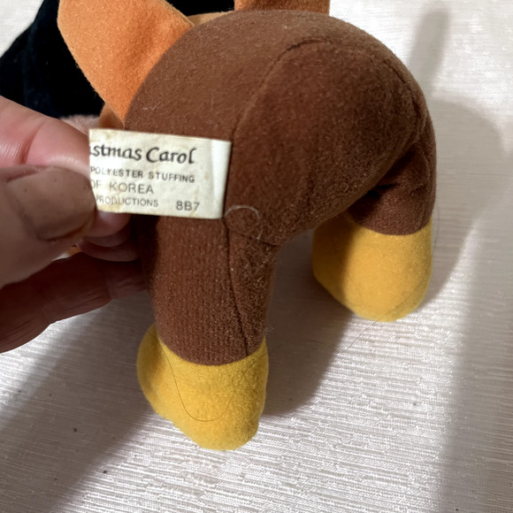 Vintage 1984 Disney Mickey Mouse Christmas Carol Plush Bob Cratchit Hardees 8" - Picture 4 of 6